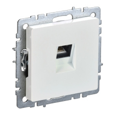 Розетка компьютерная RJ45 IEK BRITE кат. 6 РК11-БрЖ жемчуг [BR-K10-2-K36]