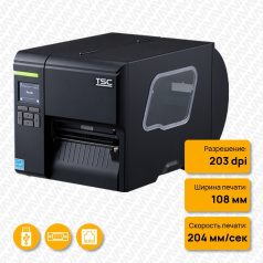 Термотрансферный принтер TSC ML241P, 203 dpi, USB, USB-хост, RS-232, Ethernet, Wi-Fi READY [ML241P-A001-0202]