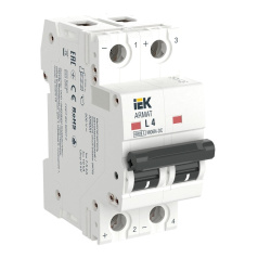 Автоматический выключатель IEK ARMAT M06N-DC 2P L 4А [AR-M06N-2-L004DC]