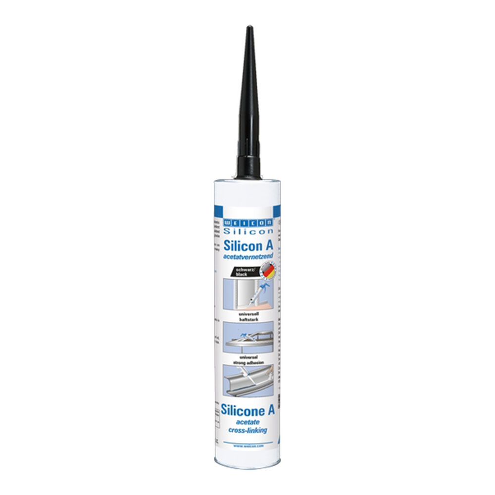 Силиконовый герметик Weicon Silicone А, черный, 310 мл [wcn13003310]
