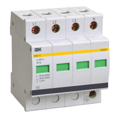 Ограничитель импульсного перенапряжения ОПС1-C УЗИП IEK KARAT 4P [MOP20-4-C]
