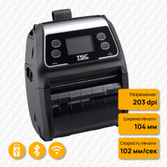 Портативный принтер TSC Alpha-4L, Wifi, LCD [99-052A031-0502]