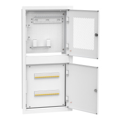 Шкаф встраиваемый двухсекционный пустой ITK LINEA R 400х850 мм, белый [LR16-4H81-M-FR]