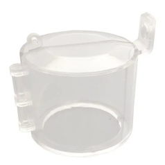 Съемный блокиратор кнопок круглый, поликарбонат, Ø отверстия 46 мм, 60х49 мм, прозрачный [gwrD53]