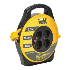 Удлинитель на катушке УК10 IEK INDUSTRIAL, 2P+PE 3х1.5 мм², 10 м [WKP15-16-04-10]