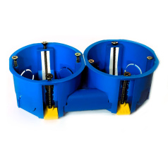 Коробка установочная двойная Kopos GIPS для полых стен Ø 68x45 мм, KUG-68-45/2 (NA)