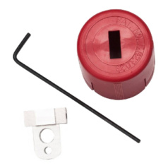 Блокиратор регулятора перепада давления Brady AR2000 / NAR2000, 39 х 39 мм, нейлон и алюминий, красный [gws64539]