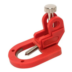 Блокиратор тумблеров автоматических выключателей с упором, нейлон, размер тумблера до 20х20 мм, 47х35 мм, красный [gwrD15]