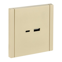 Розетка USB IEK FORTE&PIANO A+C 18Вт FP451 ваниль [FP-U22-018-K10]