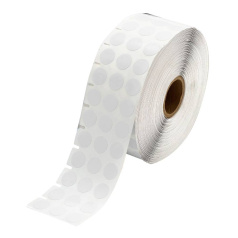 Этикетки Brady BPT-602-461AW полиэстер, круглая Ø 9.53 мм, белые, 3000 шт [brd217065]