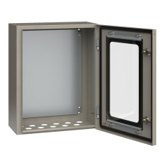 Корпус металлический IEK ЩМП-2-0, 500х400х220 мм, У2, IP54, прозрачная дверь, серый [YKM11-02-54-1]