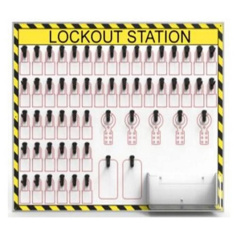Блокировочная открытая станция, пластик, на 50 замков, замковые множители и бирки [gwrB7-5]