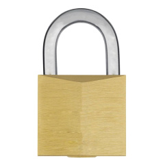 Замки латунные Brady с дужкой из закаленной стали, 23.5 мм, Ø 6.5 мм, желтые, 6 шт [gws805832]