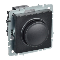 Светорегулятор поворотно-нажимной IEK BRITE СС10-1-0-БрЧ 600Вт черный [BR-D20-0600-K02]