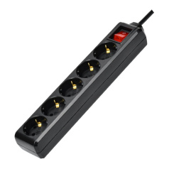 Удлинитель У05К IEK 3х1 мм², 16А/250В, черный, 3 м [WYP10-16-05-03-ZK-K02]