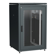 Шкаф сетевой 19" ITK LINEA N 24U 800х800 мм, чёрный [LN05-24U88-GM]
