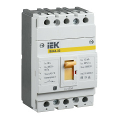 Автоматический выключатель IEK ВА44 33 3Р 125А 15кА [SVA4410-3-0125]