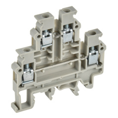 Клеммная колодка двухуровневая IEK "ARMAFIX" CTS-ML 4 мм², фаза, серая [YCT13-00-2-K03-004]