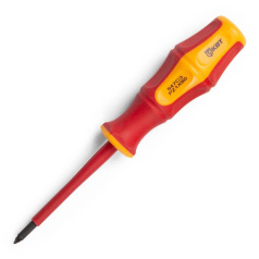 Диэлектрическая отвертка крестовая PZ1 х 80 КВТ ПРОФИ [78613]