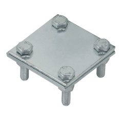 Зажим крестообразный с разделителем полоса/полоса IEK, 40 мм, оцинкованная сталь HDZ [ZCC68-14-1-40]