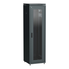 Шкаф сетевой 19" ITK LINEA N 42U 600х800 мм, чёрный [LN05-42U68-GM]