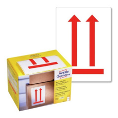Этикетки в диспенсере Avery Zweckform, 74 х 100 мм, "хранить вертикально", бело-красные (200 шт) [7250]