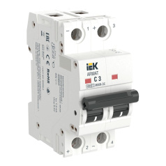 Автоматический выключатель IEK ARMAT M06N-DC 2P C 3А [AR-M06N-2-C003DC]