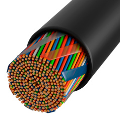 Кабель витая пара ITK U/UTP, категория 5E, 25х2х24AWG, LDPE, черный [LC3-C5E25-139]