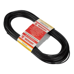 Трос стальной в ПВХ оплетке Rexant Ø 2.5 мм, черный, моток 20 м [09-5125-3]