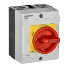 Переключатель кулачковый IEK MASTER в боксе закрытая рукоятка аварийная 10А схема 54 [MI-CS22-010-054]