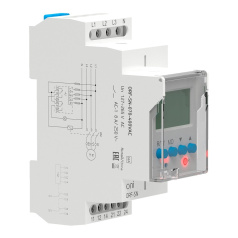 Реле фаз ORF-SN ONI 3 фазы 2 контакта 70-400В AC с контролем нейтрали [ORF-SN-070-400VAC]