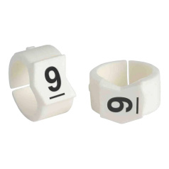 Клипсы для проводов Brady SCN-45-9 диаметр 11.2-15 мм, легенда "9", белые, 50 шт [brd133609]