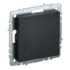 Заглушка IEK BRITE c суппортом МЗ10-БрЧ черная [BR-PL10-K02]