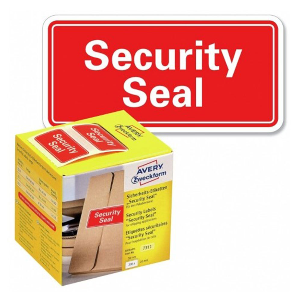 Этикетки в диспенсере Avery Zweckform охранная пломба &quot;Security Seal&quot; 38х20 мм (200 шт) [7311]