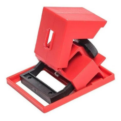 Блокиратор флажковых автоматов средний, полипропилен и нейлон, ширина флажка до 42 мм, красный [gwrD12]