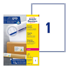 Адресные непросвечивающиеся этикетки Avery Zweckform, белые, 199.6 x 289.1 мм, 1 этикетка на листе А4 (100 листов) [L7167-100]