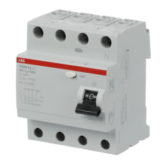 Выключатель дифференциального тока ABB EU FH204 AC-63/0,03 4-модульный [2CSF204002R1630]