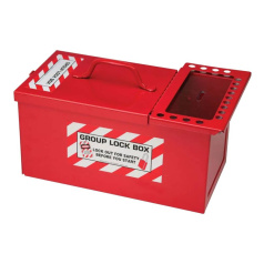 Бокс групповой Brady с двумя отсеками малый, сталь и поликарбонат, количество отверстий 17, красный [gws105716]