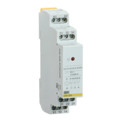 Реле промежуточное модульное OIR IEK 3 контакта 8А 24В AC/DC [OIR-308-ACDC24V]
