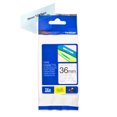 Картридж Brother TZe-161, 36 мм, черный на прозрачном [TZe161]