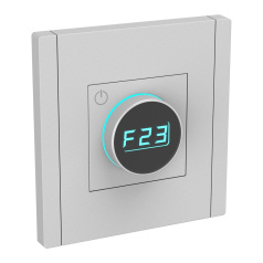 Термостат электронный FP552 IEK «FORTE&PIANO» с индикатором, сталь [FP-RT11-K46]