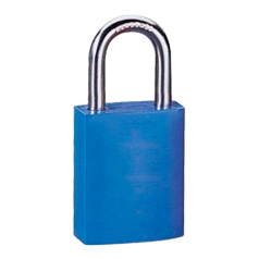 Замок блокировочный со стальной дужкой, 18 мм, Ø 5 мм, синий [gwr41BLU]