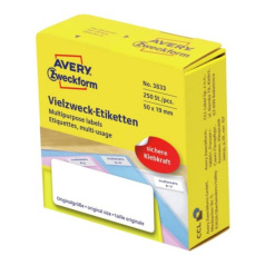 Этикетки в диспенсере Avery Zweckform, 50 х 19 мм, белые (250 шт) [3833]