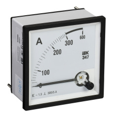 Амперметр IEK Э47 300/5А класс точности 1.5, 72 х 72 мм [IPA10-6-0300-E]