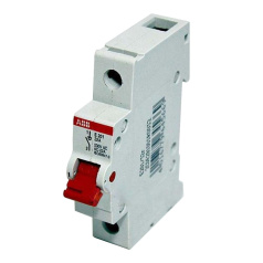 Рубильник ABB 1п E201r 45A рычаг красный [2CDE281001R0045]