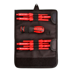 Набор диэлектрическая отвертка КВТ НИО-1107 ПРОФИ со сменными битами, 10 шт [61949]