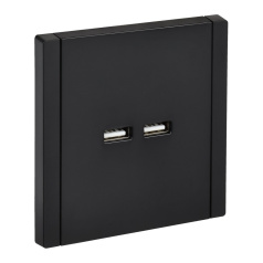 Розетка USB IEK FORTE&PIANO A+A 3,1А FP149 черный [FP-U21-D31-K02]