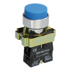 Кнопка управления IEK LAY5-BL61 без подсветки, синяя 1NO [BBT70-BL-K07]