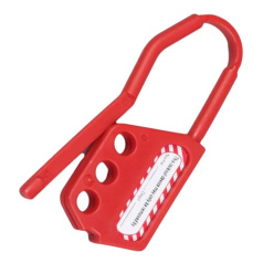 Множитель замковый диэлектрический на 3 замка, полипропилен, Ø дужки 6.5 мм, красный [gwrK44]