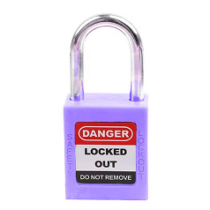 Замки нейлоновые Brady, стальные дужки, 38 мм, Ø 6.4 мм, фиолетовые, 6 шт [gws813637]